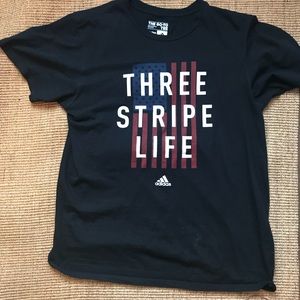 Adidas 3 stripe life t shirt